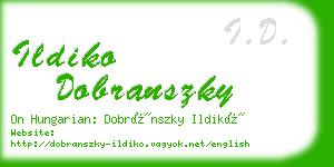 ildiko dobranszky business card